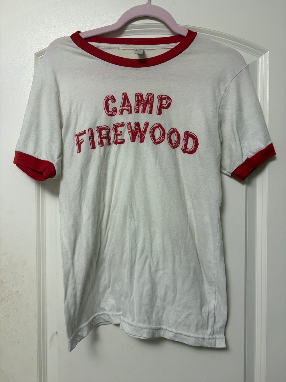 Vintage Wet Hot American Summer American Apparel White Ringer Tee Camp Firewood